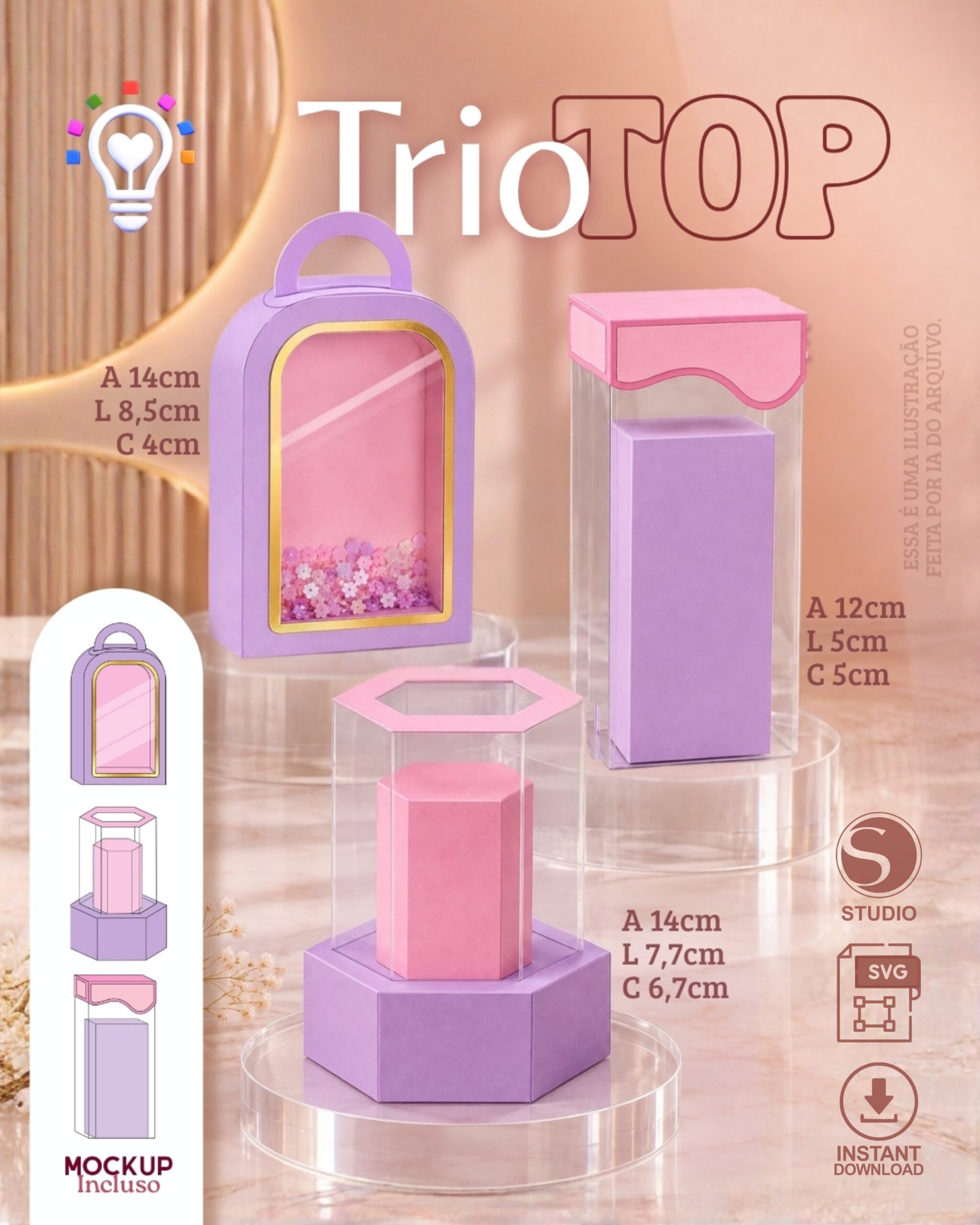 Trio Top Mockups Arquivo Trio Top Mockups - Imagem 1