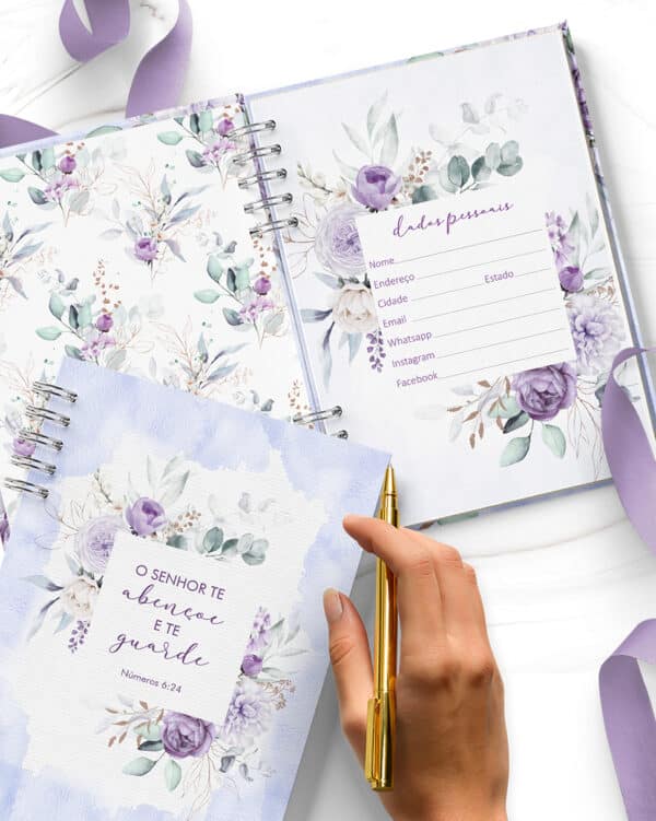 ARQUIVO COMBO 8 Agendas 2027 e Permanente COM VERSÍCULOS e SEM VERSÍCULOS Violeta - Imagem 9