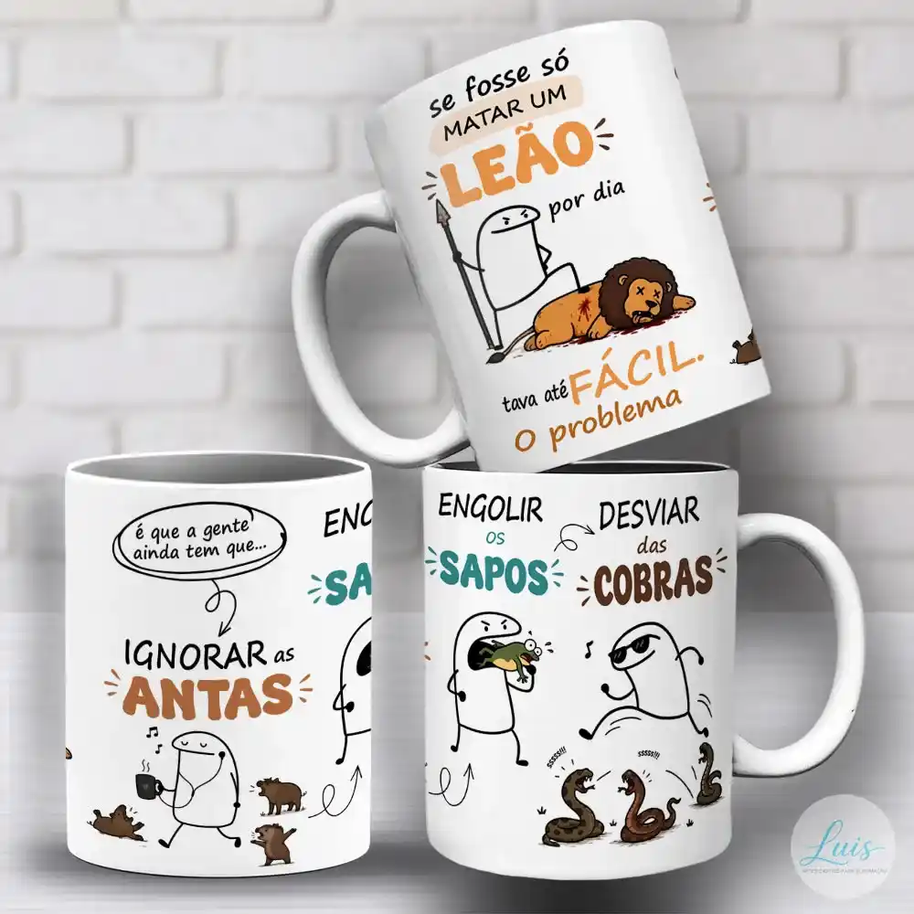 arte-para-caneca-matar-um-leao-por-dia-flork Arte Para Caneca Flork Matar um Leão por Dia - Imagem 1