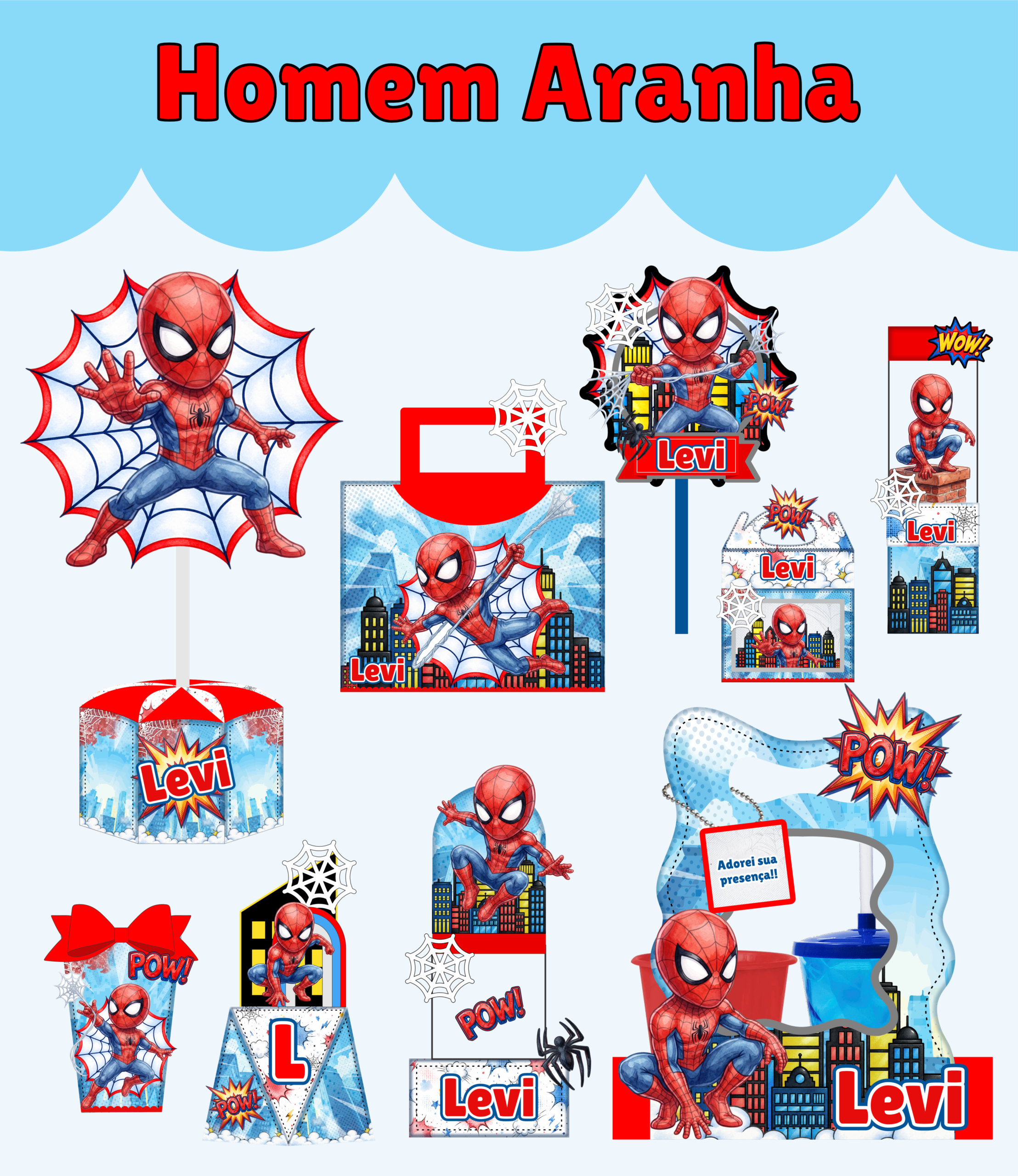 07-HOMEM ARANHA HOMEM ARANHA - Coletiva Festa Pronta - Imagem 1