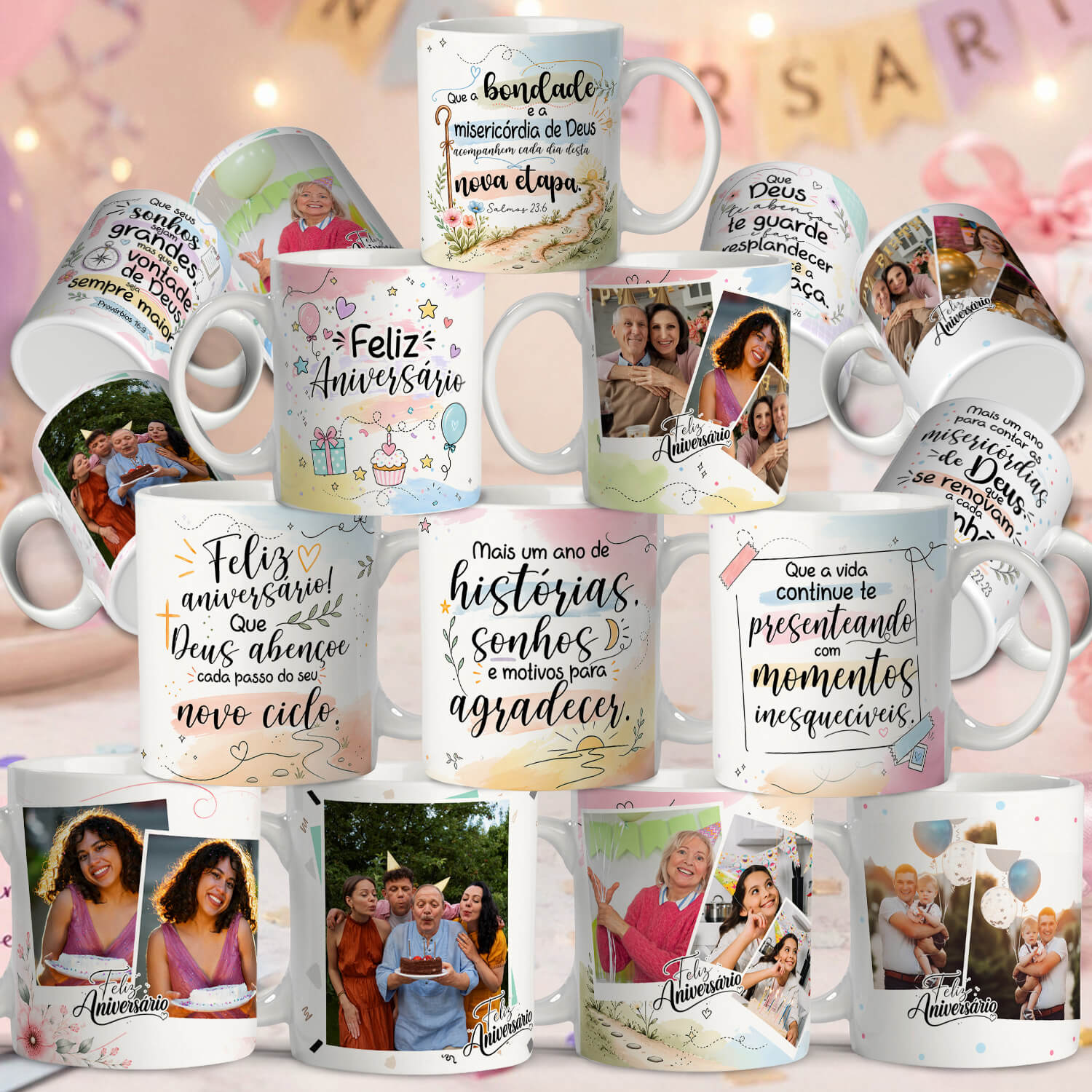 CAPA Artes Caneca O Presente de Celebrar a Vida (Aniversário) - Imagem 1