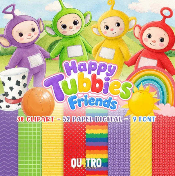 HAPPY TUBBIES FRIENDS Kit Digital Teletubbies - Imagem 1