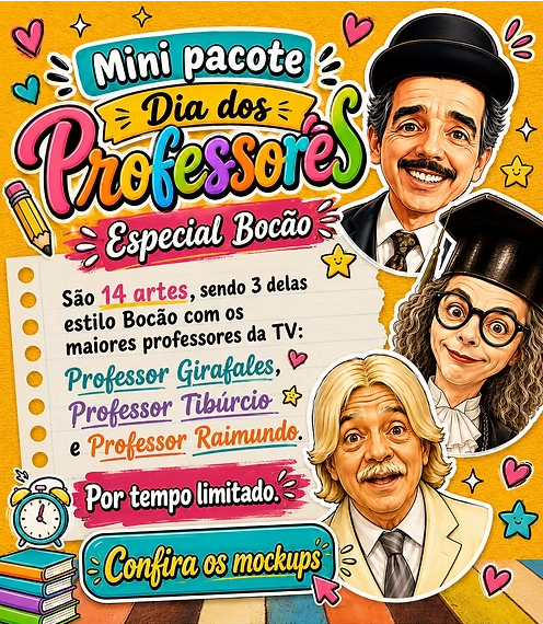 Professor Bocão Mini Pack Dia dos Professores Bocão - Imagem 1