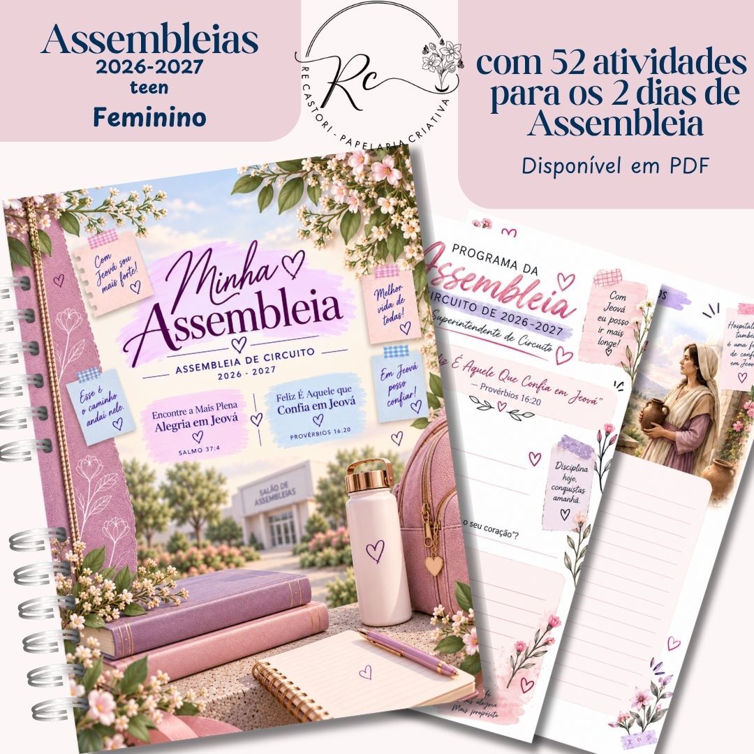 large (6) Kit Digital Caderno teen Feminino para as Assembleias 2026-2027 ( Modelo 2 ) - Imagem 1