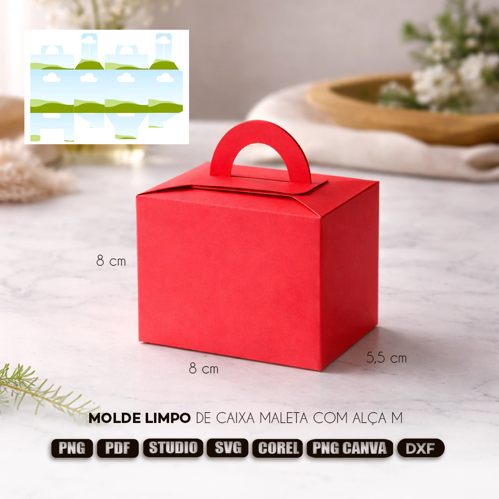 modelo-295d6e775acac8b6ba17751819378393-1024-1024 Molde Limpo de Caixa Maleta com alça (Lancheirinha M) - Imagem 1