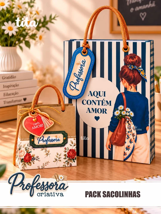 preview_1_88df7149-ad31-4ee0-ba0a-1fd46498a874_540x Professora Criativa 2026 - Pack Sacolinhas - Imagem 1