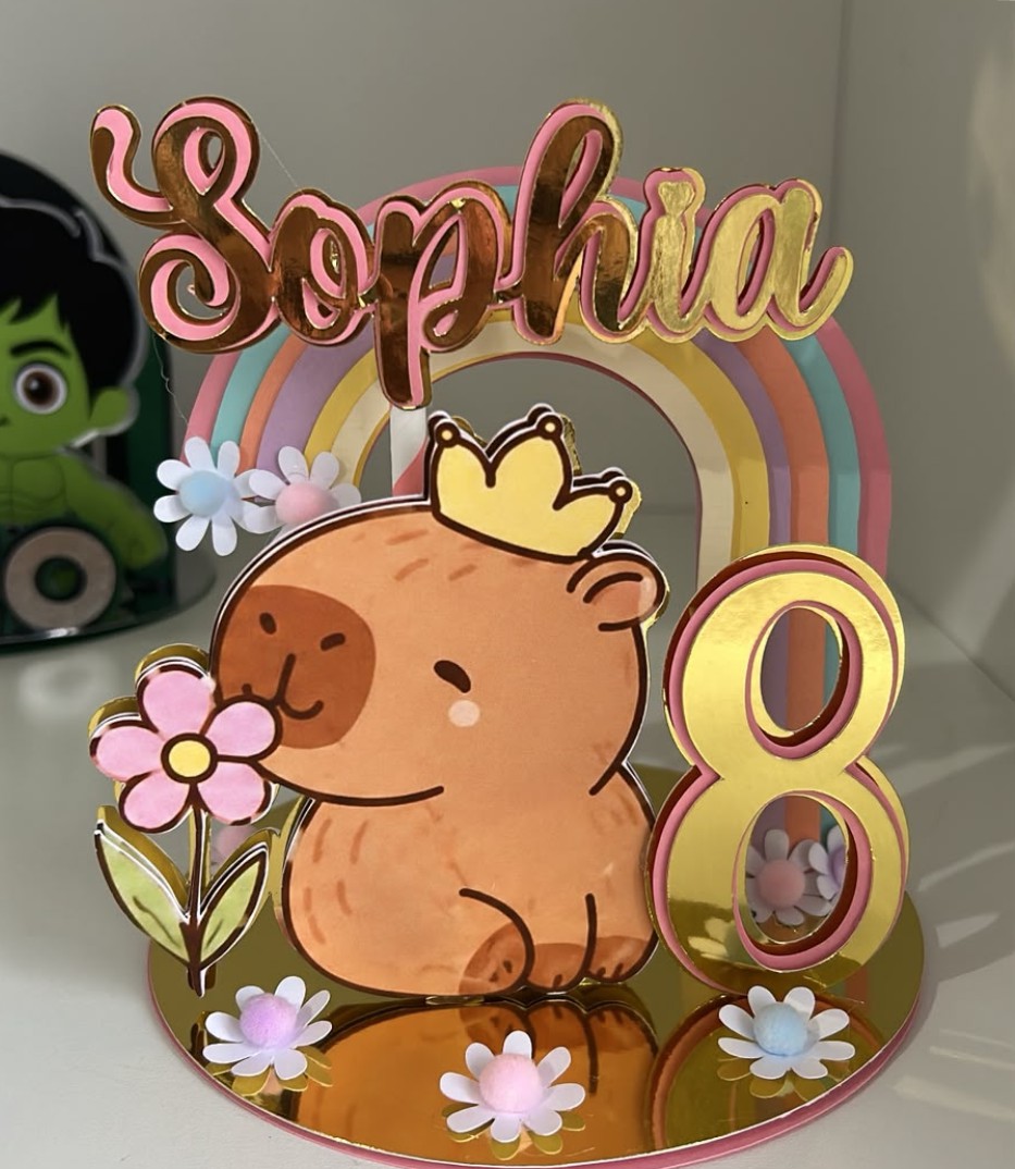 topo cenario capivara Arquivo de Corte Topo de Bolo Capivara - Imagem 1