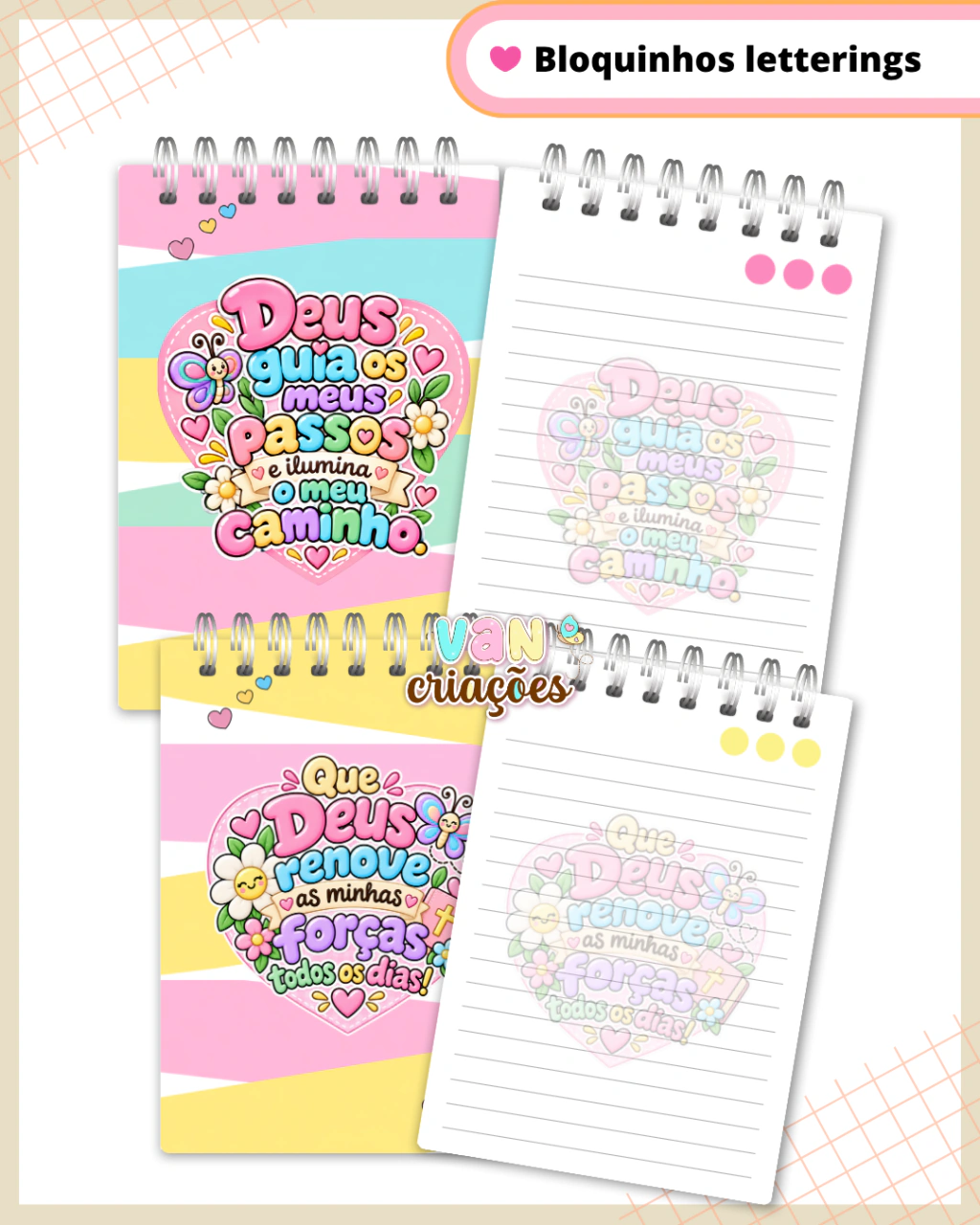 5-245bfb62fbdf234f0717899330581078-1024-1024 Arquivo Digital Bloquinho Letterings frases Cristã - Imagem 1
