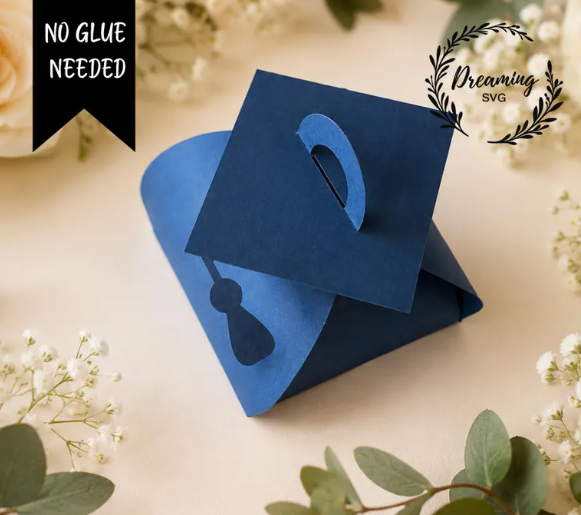 Caixa para Chapéu de Formatura em SVG Arquivo Caixa Chapéu de Formatura - Imagem 1