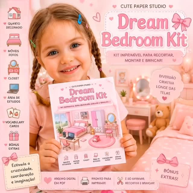 Dream Bedroom Kit Arquivo de Corte Coleção Interativa Quarto dos Sonhos - Imagem 1