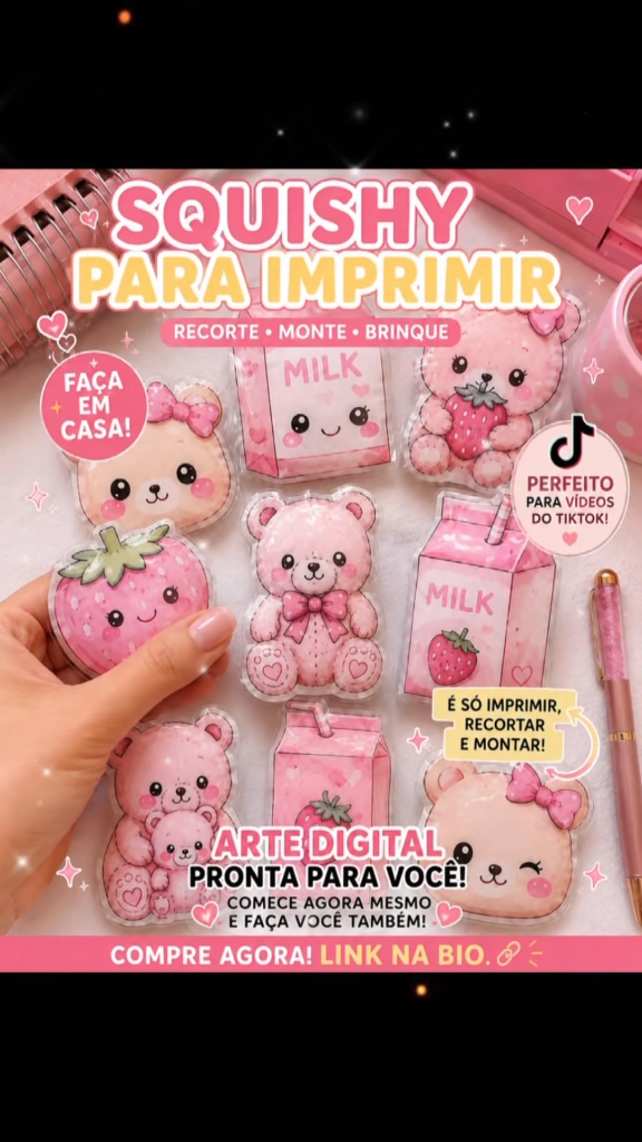 Kit Squishy de Papel Arquivo de Corte Kit Squishy de Papel - Imagem 1