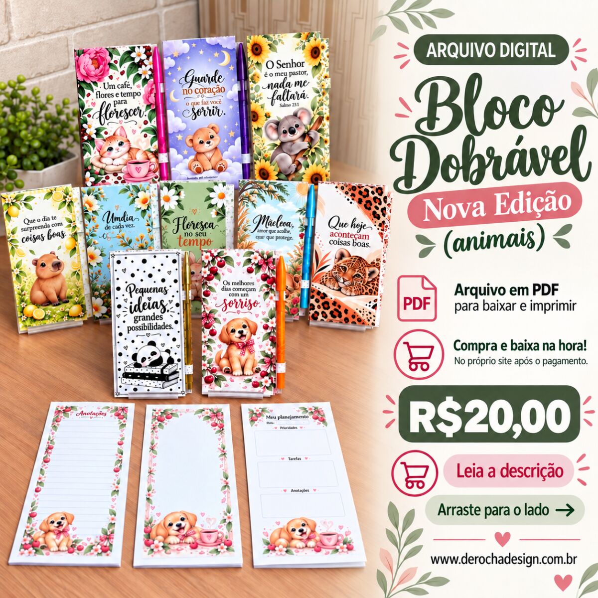 large Arquivo Bloco Dobrável - Nova edição (animais) - Imagem 1